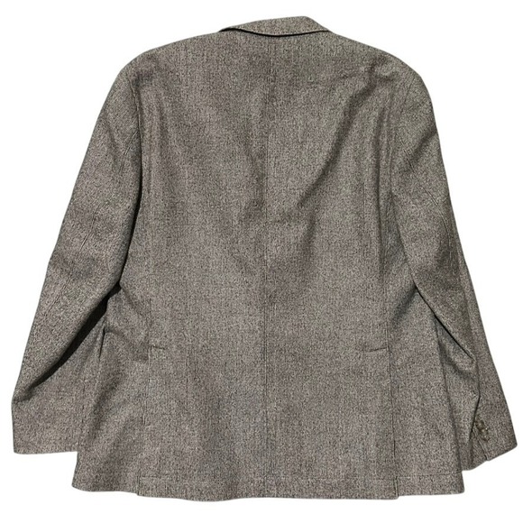 Kroon Mini-Houndstooth Blazer Sport Coat Jacket Brown Lined Casual Business‎ 46R - Picture 2 of 13